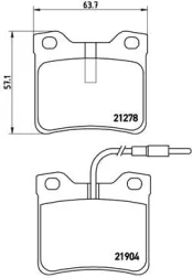 Stabdžių trinkelių rinkinys, diskinis stabdys BREMBO P 50 030 kaina