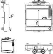 Variklio radiatorius MAHLE CR 923 000P kaina