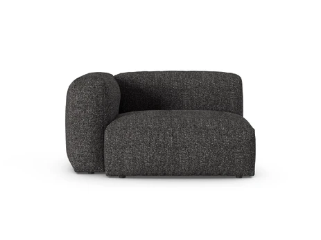 Boucle Modul Left, "Martina", 1 Seat, 120x120x75, Anthracite