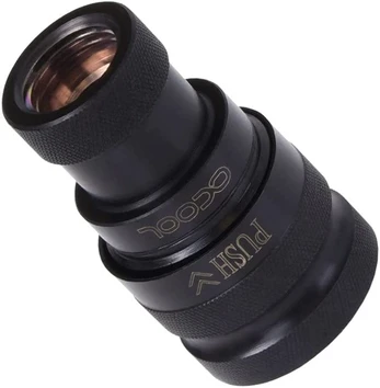 Jungtis Alphacool Eiszapfen Quick Coupling Female G1/4 Inner Thread, 4.2 cm, juoda sp.