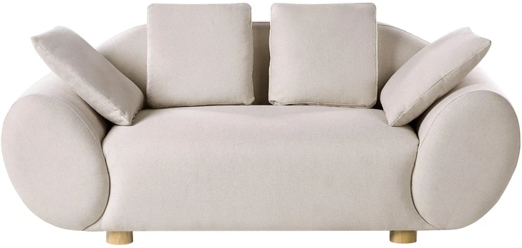 Beliani Dvivietė sofa RINGEL šviesiai smėlio spalvos