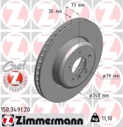 Stabdžių diskas ZIMMERMANN 150.3491.20 kaina