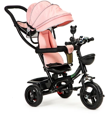 Ecotoys Triratis dviratis / vežimėlis su pasukama sėdyne