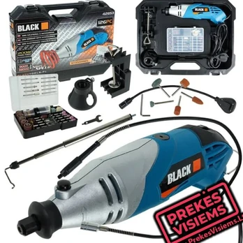 Mini šlifuoklis Black 42653 200W su priedais 126vnt