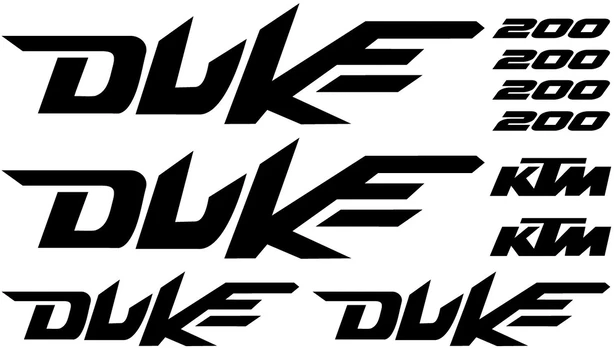 KTM 200 duke motociklo lipdukai