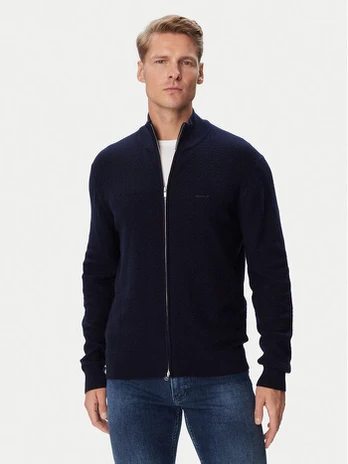 Gant Kardiganas 8050334 Tamsiai mėlyna Regular Fit