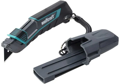 Peilis su dėklu, trapeciniu ašmeniu PRO SAFETY wolfcraft