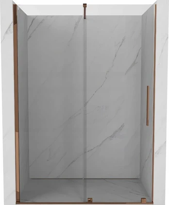 Mexen Velar stumdomos dušo durys, 130 cm, rose auksinis