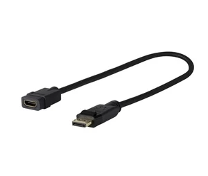 Kabelis Vivolink Displayport, HDMI, 0.2 m, juoda