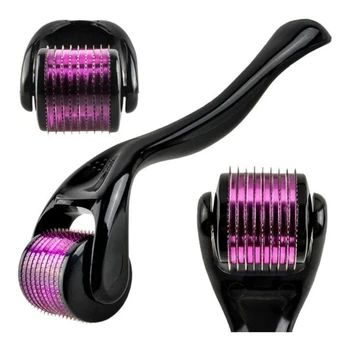 Volelis su adatomis Derma Roller, 0.5mm, juodas