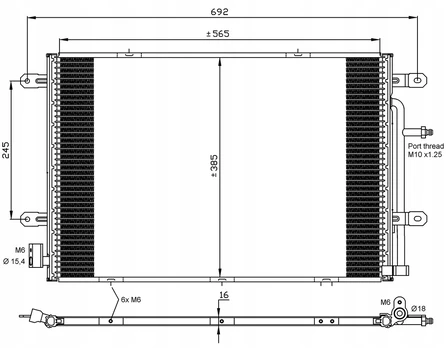 Oro kondicionieriaus radiatorius Audi A4 05- Nrf 35841
