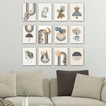 Paveikslas Wallity 12MDF15YS, 15 cm x 20 cm, 12 vnt.