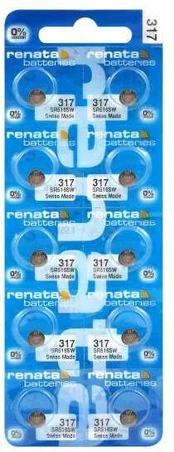 Renata 317 (SR516SW) baterijos 10 vnt.