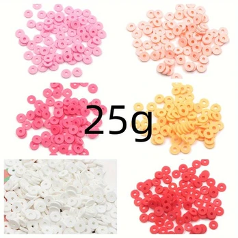 Molio karoliukai, 6 colors mixed/25g