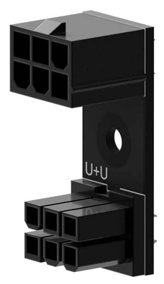 Adapteris Singularity Computers 6-Pin PCIe 180 Grad Adapter U+U, 10 g, juoda