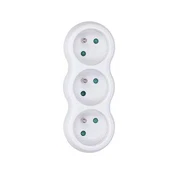 Solight hub, 3 x 10A, baltas