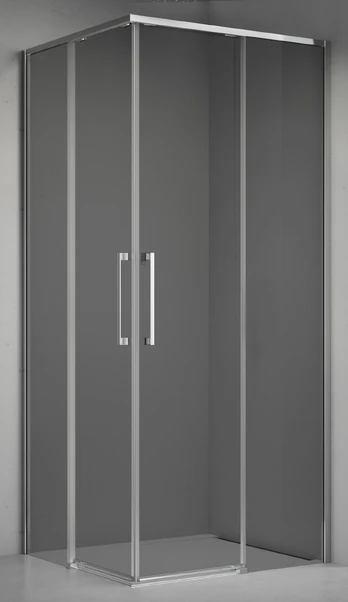 Dušo kabina ELEGANCE 90x90 chrom/pilka be pado