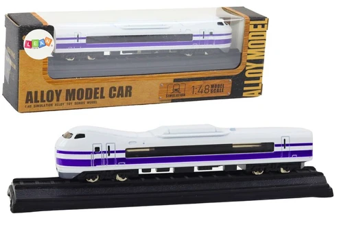 Metalinis traukinio modelis, violetinis/baltas