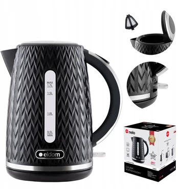 Elektrinis virdulys Eldom, 1,7 l, juodas
