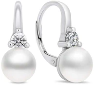 Brilio Silver Unique sidabrinis earrings with pearls and zircons EA364W kaina