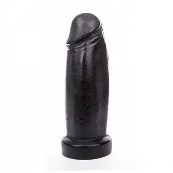 Hung System Schlong Black Plug 28 cm - Large Intimate Insertable Model