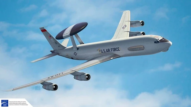 Plastic model USAF E-3G Sentry AWACS 1/144