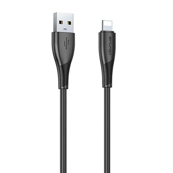 AWEI kabelis CL-182L USB na Lightning juoda|juodas