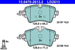 ATE 13.0470-2613.2 Brake pad set