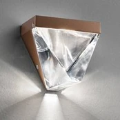 "Fabbian Tripla" - Krištolinis LED sieninis šviestuvas, bronza