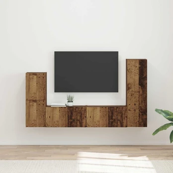 TV spintelių komplektas 4 pcs Senas medis Apdirbta mediena