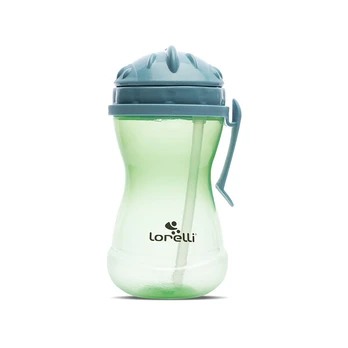 Vaikiška gertuvė su rankenėle Lorelli, mėlyna/žalia, 12+ mėn., 360 ml