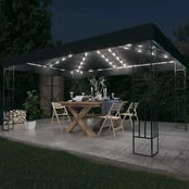 Pavėsinė su lemputėmis LED, antracito, 3x4 m kaina