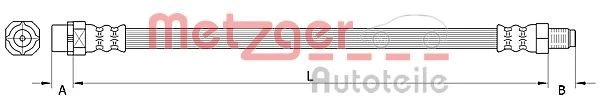 Stabdžių žarnelė METZGER 4110996