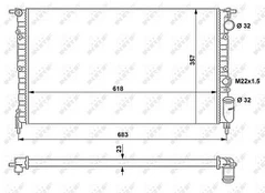 Variklio radiatorius NRF NRF 507465