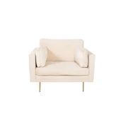 Fotelis Boom - kreminis velvetas kaina