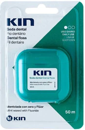 KIN dantų siūlas su mentolio vašku 50 ml kaina