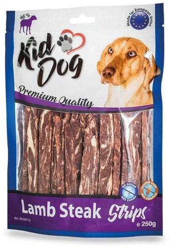 KIDDOG Strips ėriena su buivolo oda 12cm 250g