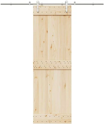 Stumdomų durų įrangos rinkinys, sidabr., 200cm, nerūd. plien.