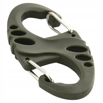 Plastikinis M-Tac S-Hook karabinas, žalias
