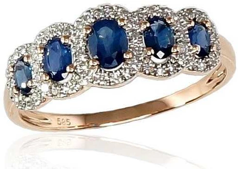 Auksinis žiedas su deimantais moterims Diamond Sky „Jenny“