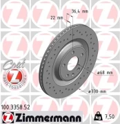 Stabdžių diskas ZIMMERMANN 100.3358.52 kaina