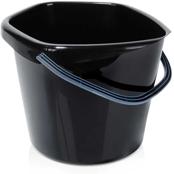 Vilde Juodas plastikinis kibiras 10 l