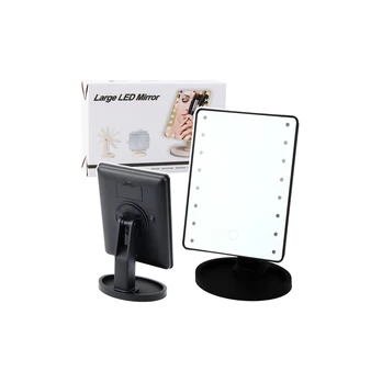 Lean Cosmetic Mirror 16 LED Diodes With Stand Adjustable Juodas