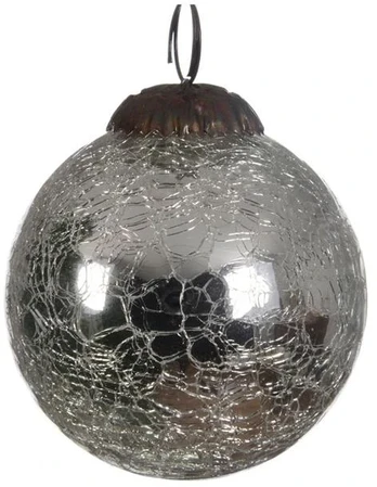 Kaemingk GLASS BALL SILV 8CM 1PCS 190031