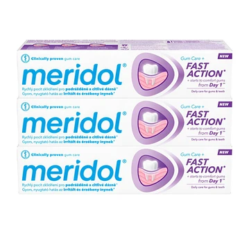 Meridol Fast Action Toothpaste 3 x 75 ml 75ml