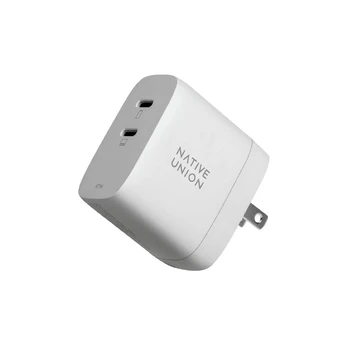 Native Union 67W Dual USB-C Fast GaN PD Wall Charger White