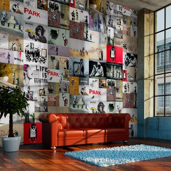 Artgeist Tapetas - Banksy - a collage