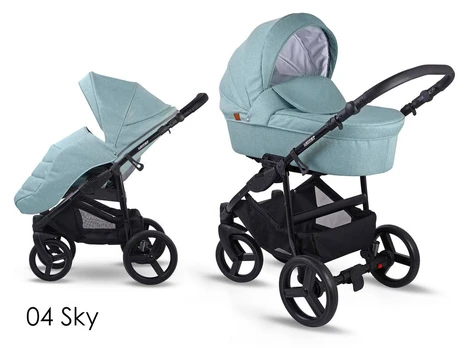 Vaikiškas universalus vežimėlis Lonex Soft 2in1, sky