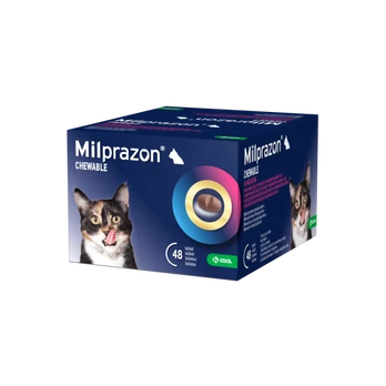 Milprazon Chewable 16 mg/40 mg tabletės nuo kirminų katėms, N4