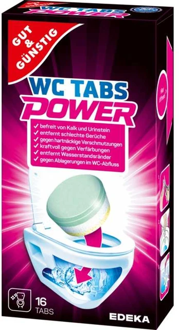 WC valymo tabletės G&G Power, 16vnt.
